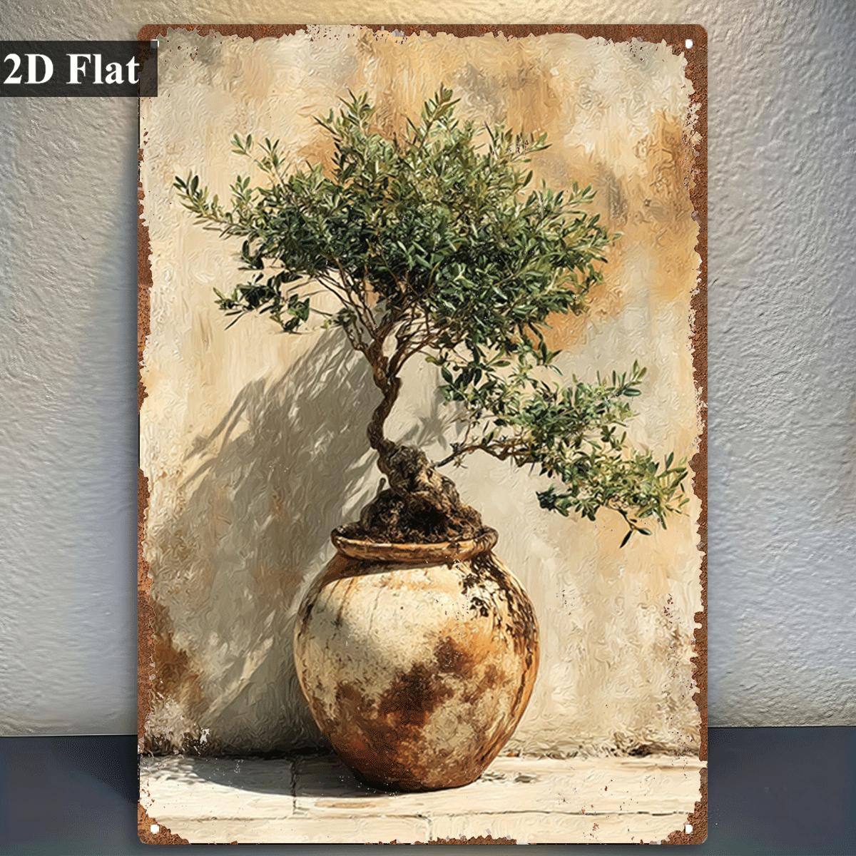 لوحة فنية جدارية معدنية عتيقة  - مراجعة Bonsai Garden Wall وسعره