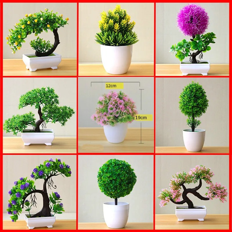 نباتات اصطناعية صغيرة في أصيص، - مراجعة Bonsai Garden Accessories وسعره