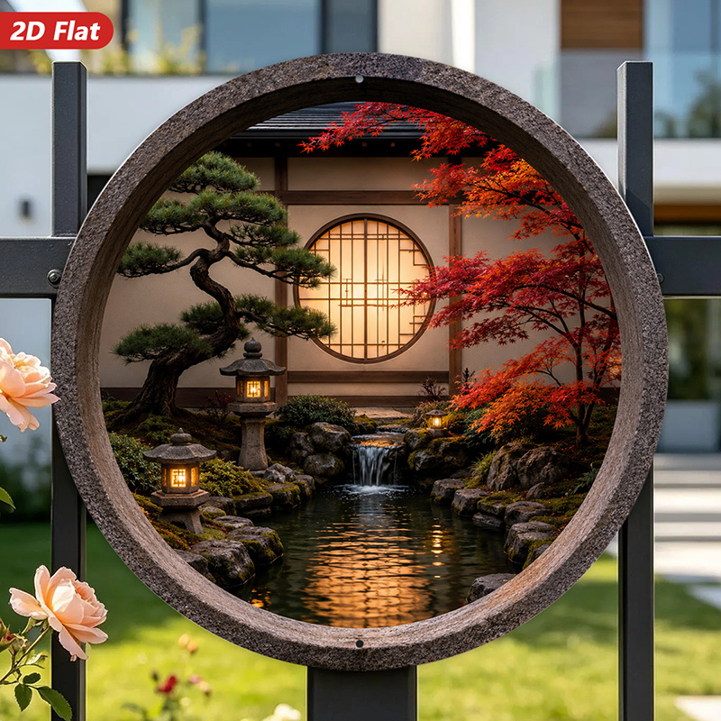 لوحة جدارية معدنية دائرية مسطح - مراجعة Bonsai Garden Wall وسعره